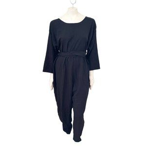 HACKWITH DESIGN HOUSE Reversible Wrap Jumpsuit Jumper in Black SZ XS